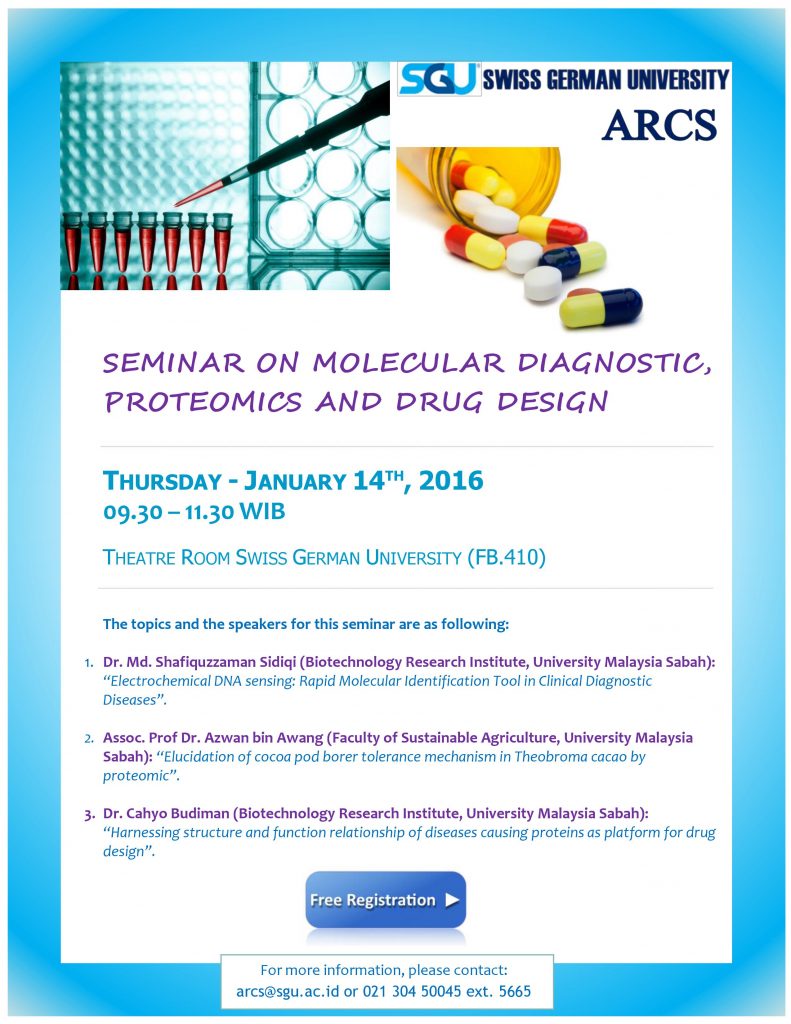 Seminar on Molecular Diagnostic,Proteomics and Drug Design Flyer